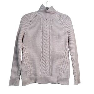 Lululemon Sweater Bring The Cozy Cable Knit Turtleneck Misty Pink Women’s Size 4